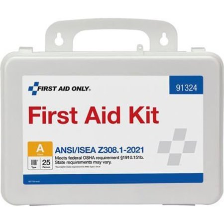 ACME UNITED First Aid Only First Aid Kit, 25 Person, ANSI Compliant, Class A, Plastic Case 91324